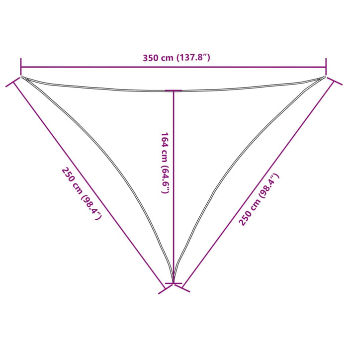 Pânză parasolar, antracit, 2,5x2,5x3,5 m, țesătură oxford - WALTI WALTI