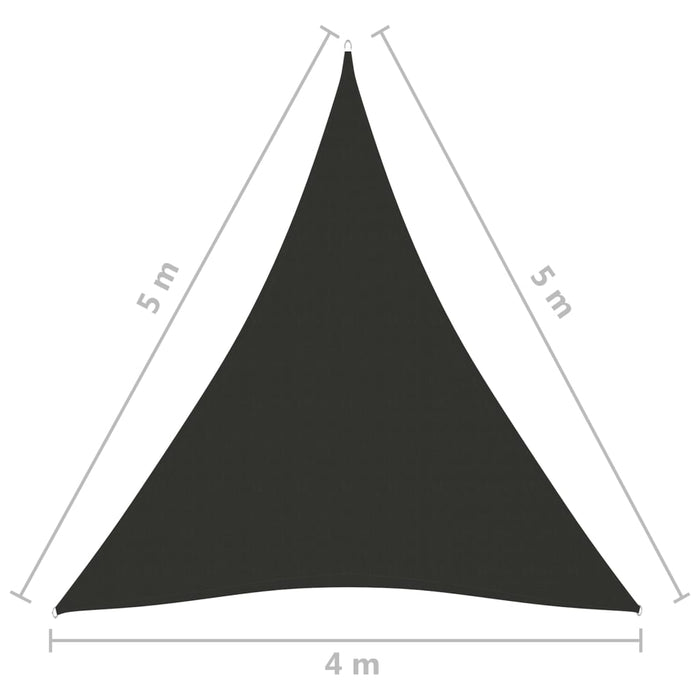 Parasolar, antracit, 4x5x5 m, țesătură oxford, triunghiular - WALTI WALTI