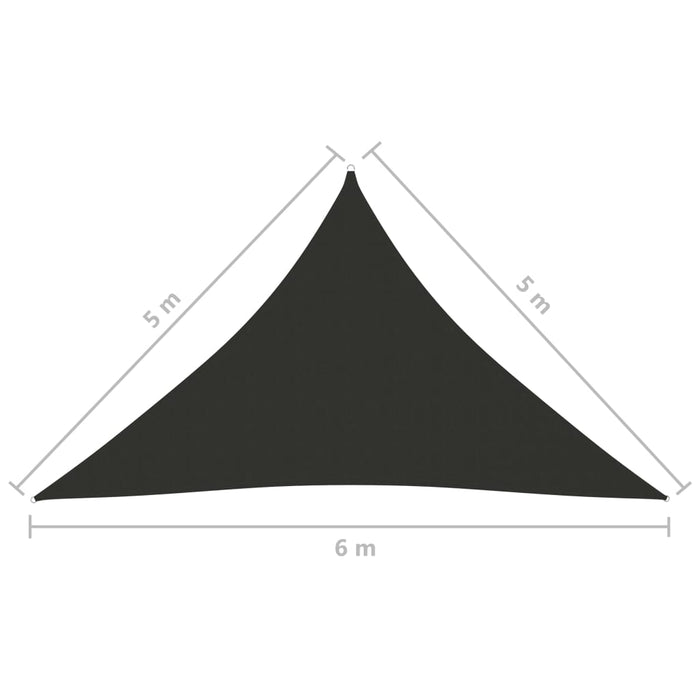 Parasolar, antracit, 5x5x6 m, țesătură oxford, triunghiular - WALTI WALTI