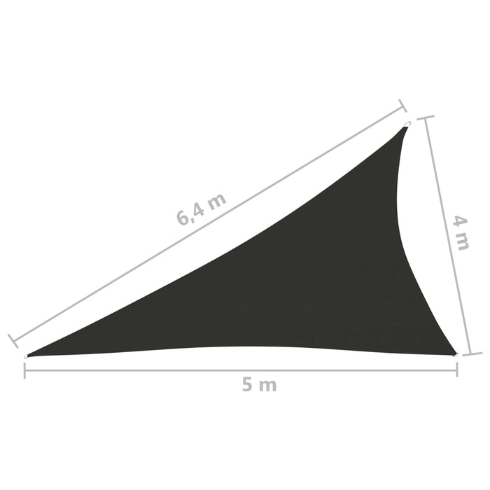 Parasolar, antracit, 4x5x6,4 m, țesătură oxford, triunghiular - WALTI WALTI