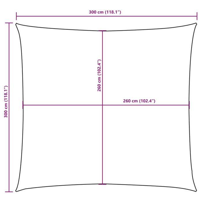 Pânză parasolar, bej, 3x3 m, țesătură oxford, pătrat - WALTI WALTI