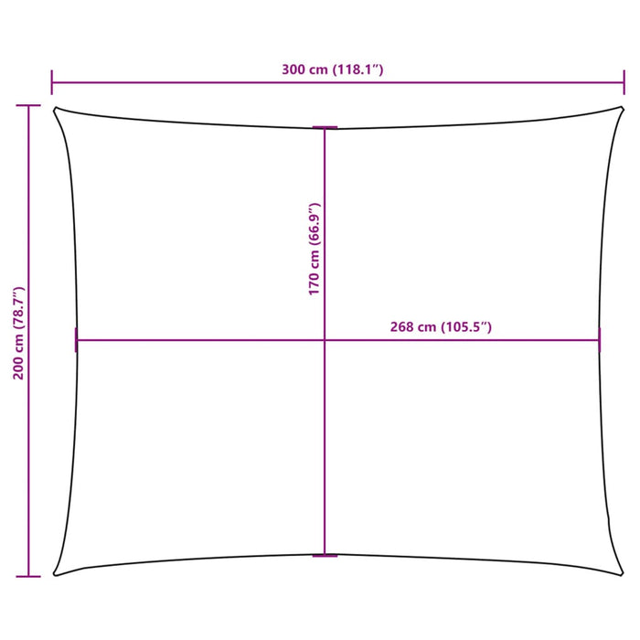 Pânză parasolar, bej, 2x3 m, țesătură oxford, dreptunghiular - WALTI WALTI