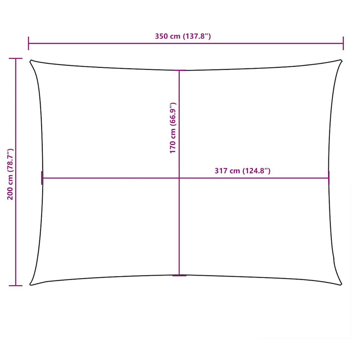 Parasolar, bej, 2x3,5 m, țesătură oxford, dreptunghiular - WALTI WALTI
