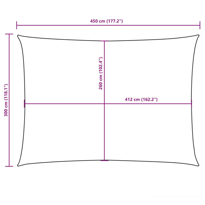 Pânză parasolar, bej, 3x4,5 m, țesătură oxford, dreptunghiular - WALTI WALTI