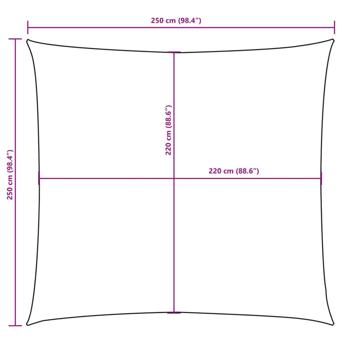 Pânză parasolar, crem, 2,5x2,5 m, țesătură oxford, pătrat - WALTI WALTI