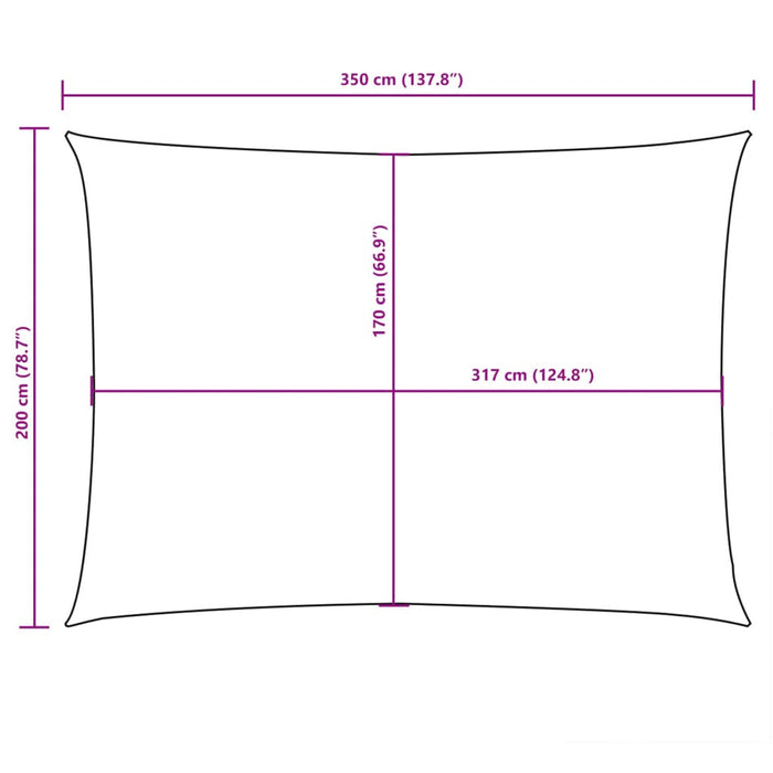 Parasolar, crem, 2x3,5 m, țesătură oxford, dreptunghiular - WALTI WALTI