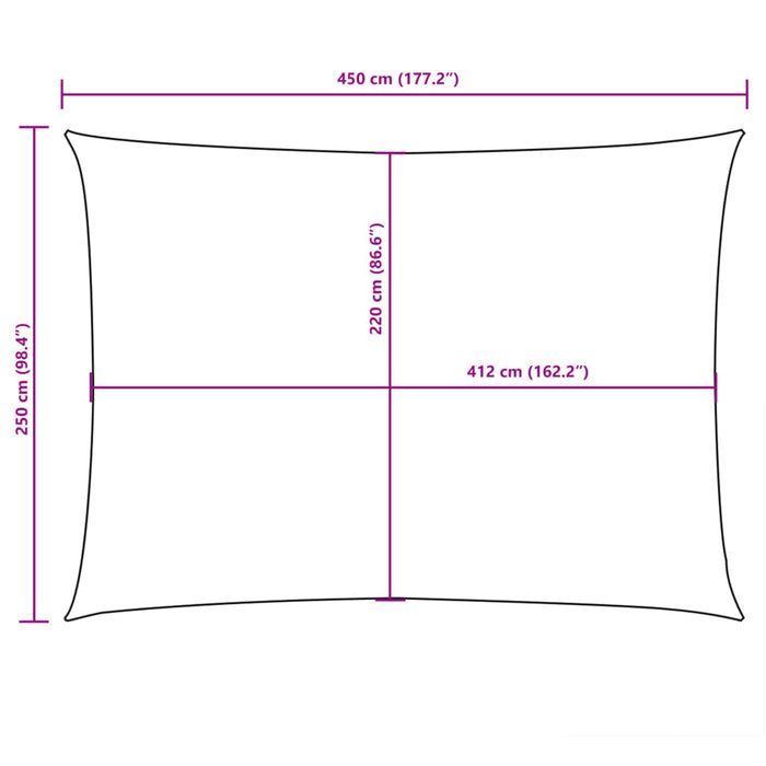 Parasolar, crem, 2,5x4,5 m, țesătură oxford, dreptunghiular - WALTI WALTI