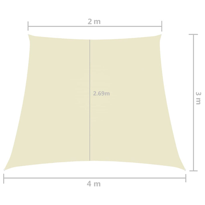 Parasolar, crem, 2/4x3 m, țesătură oxford, trapez - WALTI WALTI