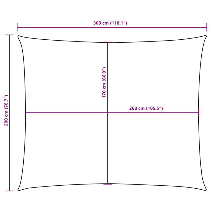 Parasolar, alb, 2x3 m, țesătură oxford, dreptunghiular - WALTI WALTI