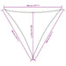 Parasolar, alb, 3,6x3,6x3,6 m, țesătură oxford, triunghiular - WALTI WALTI