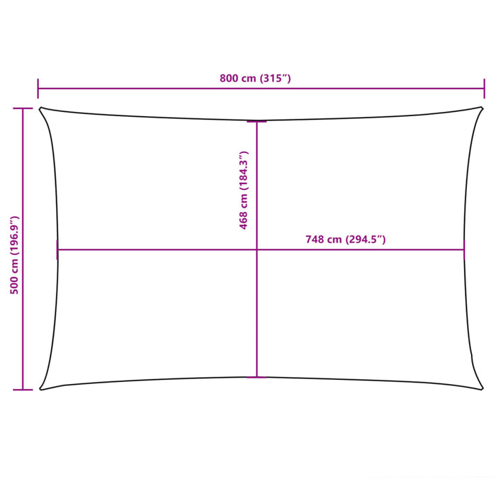 Parasolar, cărămiziu, 5x8 m, țesătură oxford, dreptunghiular - WALTI WALTI