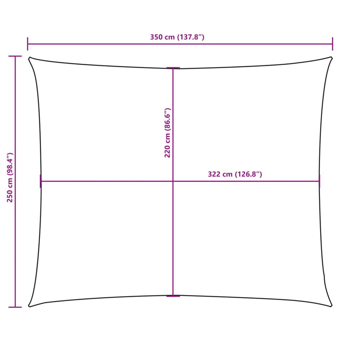 Parasolar din țesătură oxford, gri taupe, 2,5x3,5 m, dreptunghiular WALTI