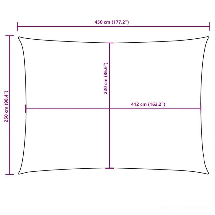 Parasolar, gri taupe, 2,5x4,5m, țesătură oxford, dreptunghiular - WALTI WALTI
