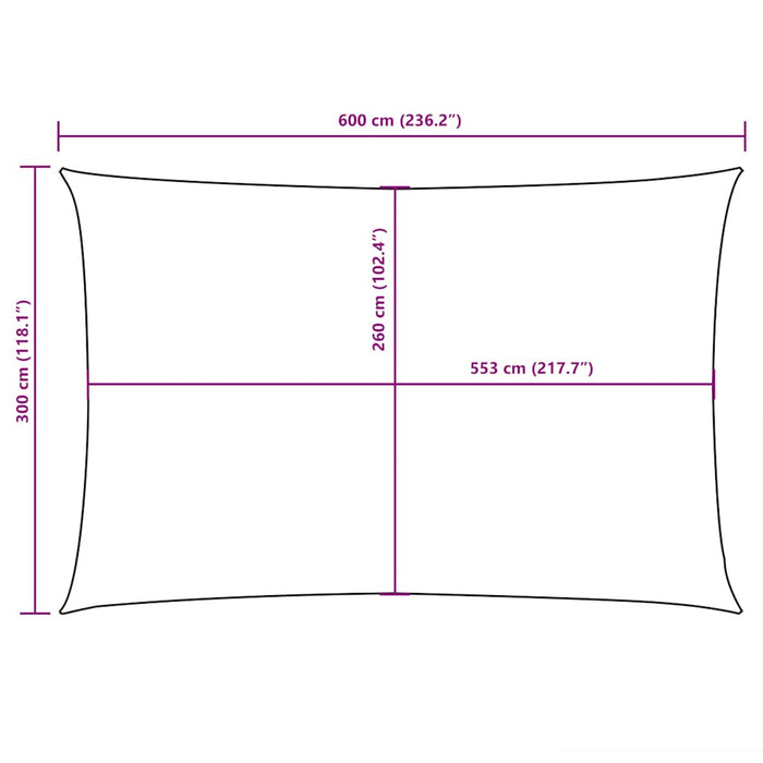 Parasolar, gri taupe, 3x6 m, țesătură oxford, dreptunghiular - WALTI WALTI