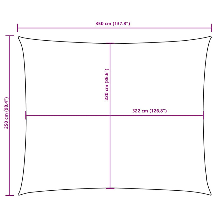 Parasolar, galben, 2,5x3,5 m, țesătură oxford, dreptunghiular - WALTI WALTI
