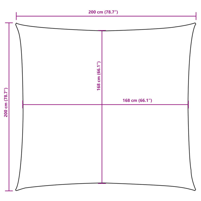 Parasolar, roșu, 2x2 m, țesătură oxford, pătrat - WALTI WALTI