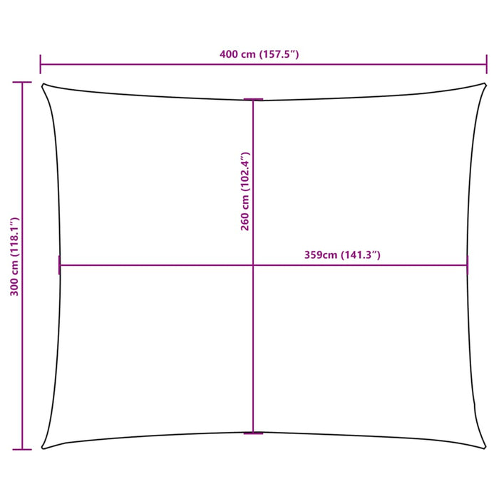 Parasolar, portocaliu, 3x4 m, țesătură oxford, dreptunghiular - WALTI WALTI