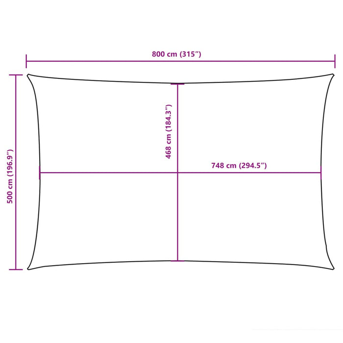 Parasolar, portocaliu, 5x8 m, țesătură oxford, dreptunghiular - WALTI WALTI