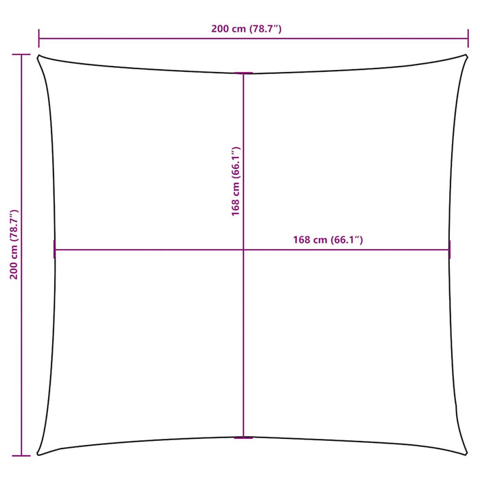 Parasolar, negru, 2x2 m, țesătură oxford, pătrat - WALTI WALTI