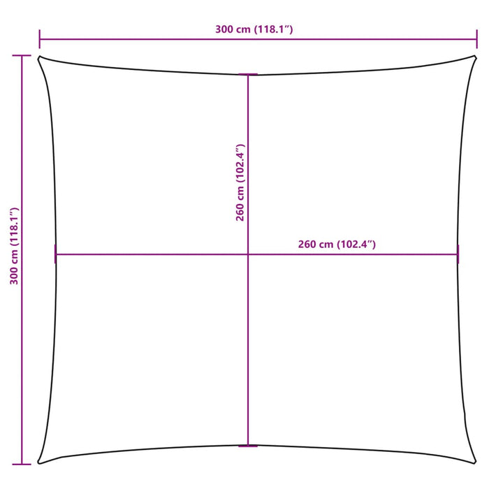 Parasolar, negru, 3x3 m, țesătură oxford, pătrat - WALTI WALTI
