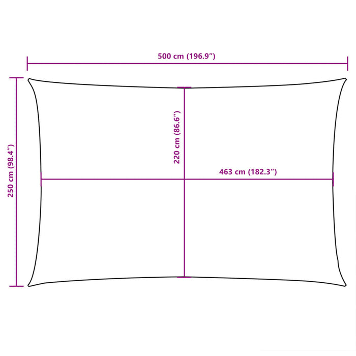Parasolar, negru, 2,5x5 m, țesătură oxford, dreptunghiular - WALTI WALTI
