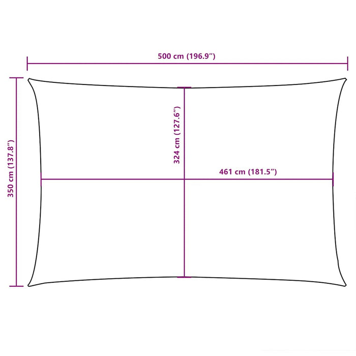 Parasolar, negru, 3,5x5 m, țesătură oxford, dreptunghiular - WALTI WALTI