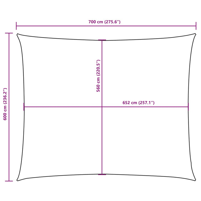 Parasolar, negru, 6x7 m, țesătură oxford, dreptunghiular - WALTI WALTI