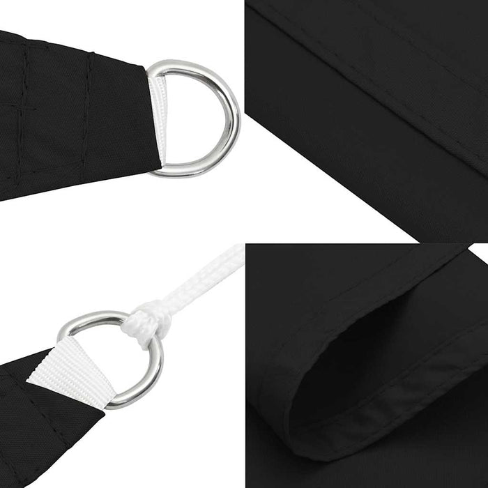 Parasolar, negru, 3,6x3,6x3,6 m, țesătură oxford, triunghiular WALTI
