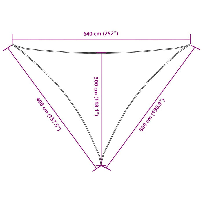 Parasolar, negru, 4x5x6,4 m, țesătură oxford, triunghiular - WALTI WALTI