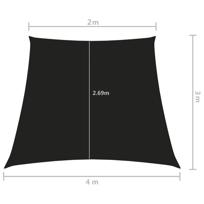 Parasolar, negru, 2/4x3 m, țesătură oxford, trapez - WALTI WALTI