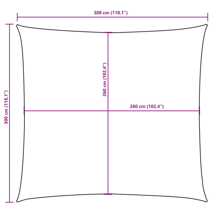 Parasolar, maro, 3x3 m, țesătură oxford, pătrat - WALTI WALTI