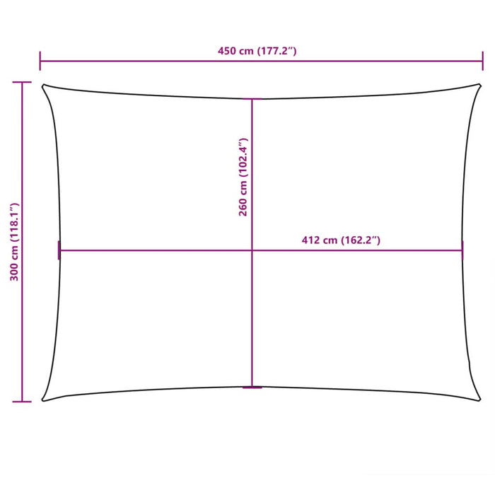 Parasolar, maro, 3x4,5 m, țesătură oxford, dreptunghiular - WALTI WALTI