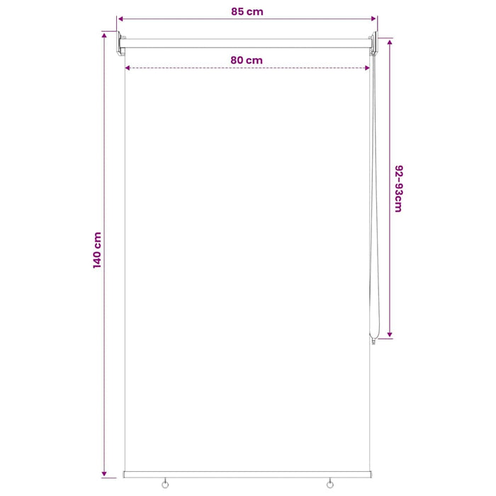 Jaluzea tip rulou de exterior, bej, 85 (l) x 140 (î) cm WALTI
