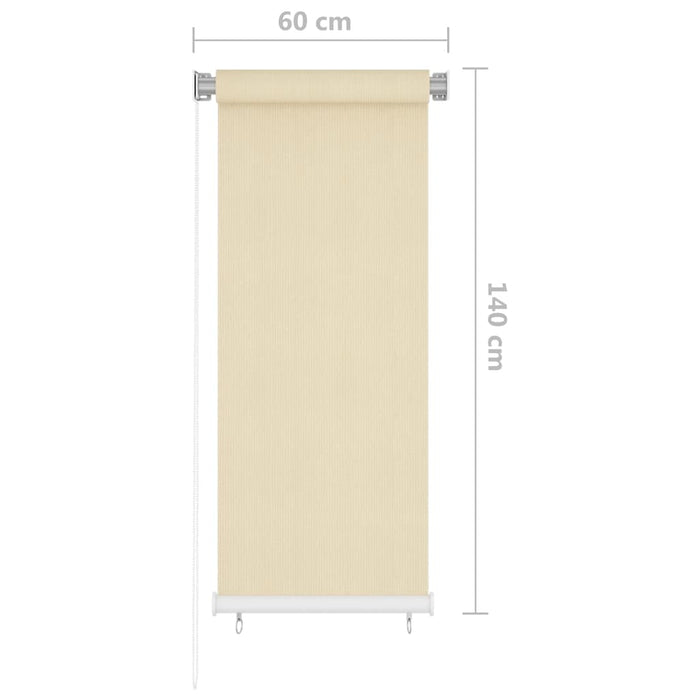 Jaluzea tip rulou de exterior, crem, 60x140 cm, HDPE - WALTI WALTI
