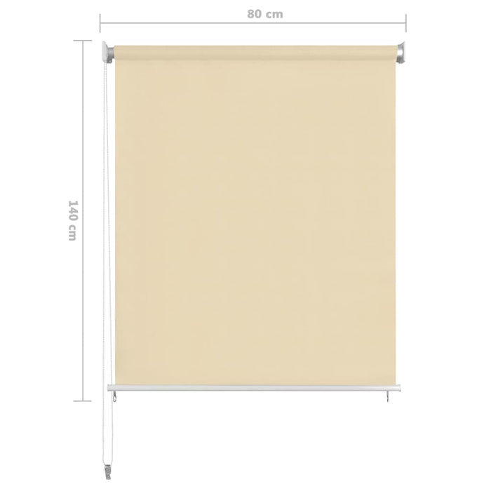 Jaluzea tip rulou de exterior, crem, 80x140 cm - WALTI WALTI