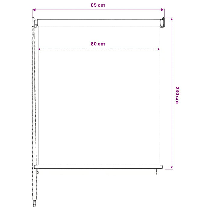 Jaluzea tip rulou de exterior, crem, 85 (l) x 230 (î) cm, HDPE - WALTI WALTI