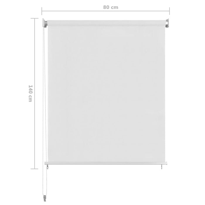 Jaluzea tip rulou de exterior, alb, 80x140 cm, HDPE WALTI