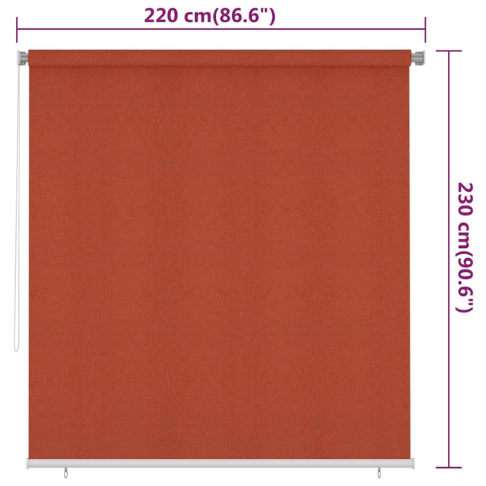 Jaluzea rulou de exterior, cărămiziu, 220x230 cm, HDPE WALTI