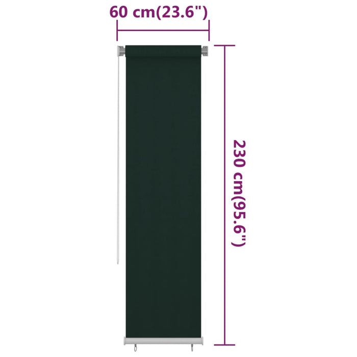 Jaluzea rulou de exterior, verde închis, 60x230 cm, HDPE WALTI