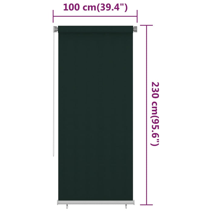 Jaluzea rulou de exterior, verde închis, 100x230 cm, HDPE WALTI
