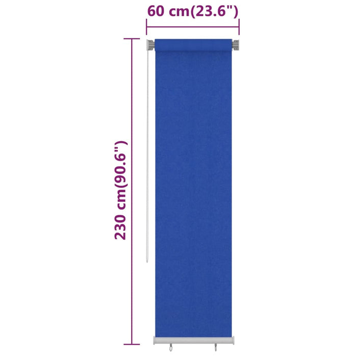 Jaluzea tip rulou de exterior, albastru, 60x230 cm, HDPE WALTI