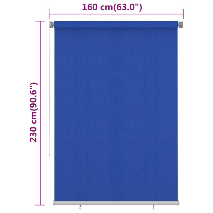 Jaluzea tip rulou de exterior, albastru, 160x230 cm, HDPE WALTI