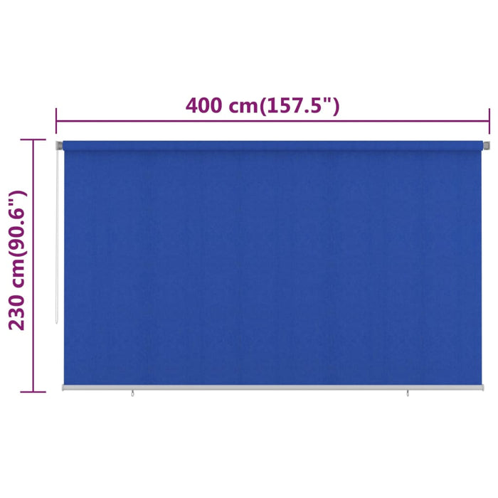 Jaluzele tip rulou exterior, albastru, 400x230 m, HDPE WALTI