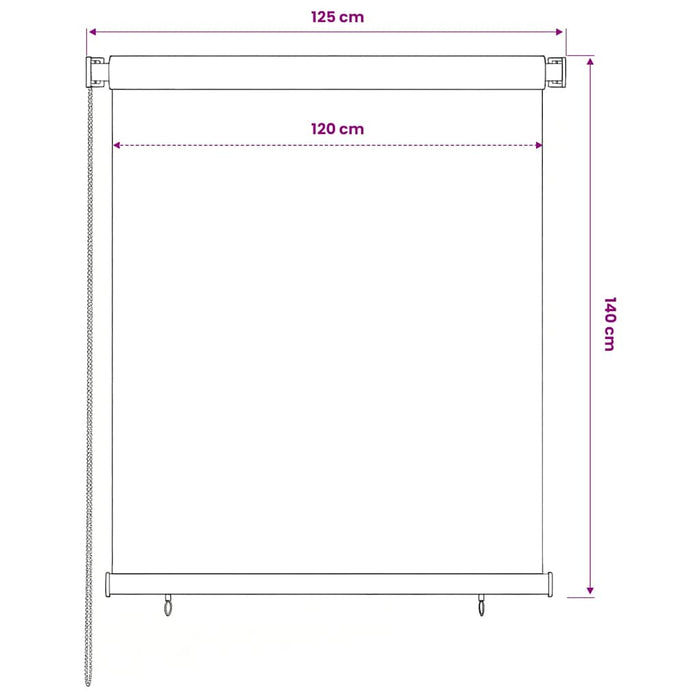 Jaluzea tip rulou de exterior 125 (l) x 140 (î) cm, neagră WALTI