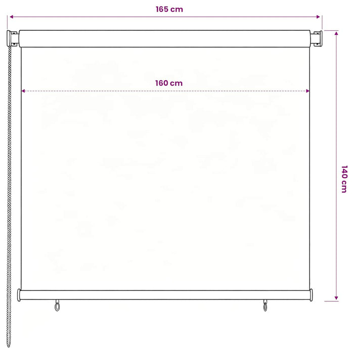 Jaluzea tip rulou de exterior 165 (l) x 140 (î) cm, neagră WALTI