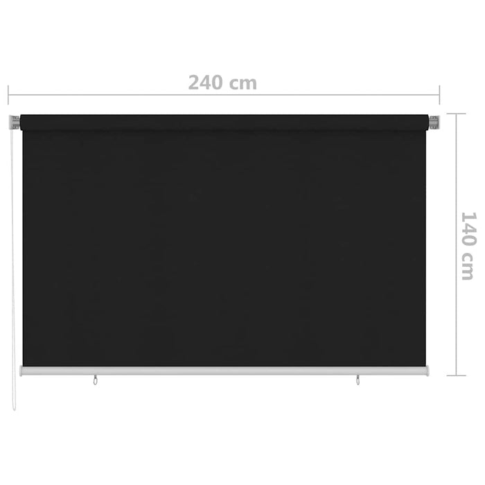 Jaluzea tip rulou de exterior, negru, 240x140 cm - WALTI WALTI