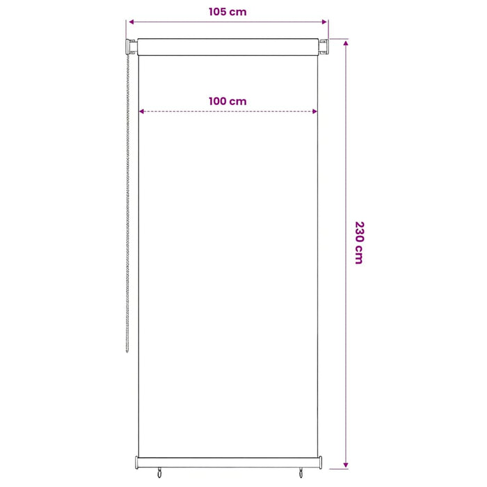 Jaluzea tip rulou de exterior, 105 (l) x 230 (î) cm, neagră WALTI