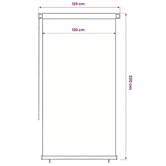 Jaluzea tip rulou de exterior 125 (l) x 230 (î) cm, neagră WALTI