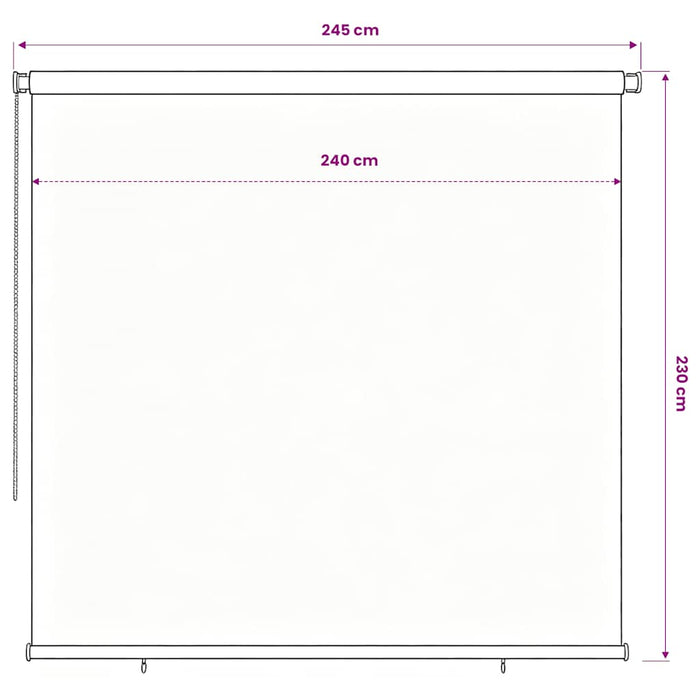 Jaluzea tip rulou de exterior 185 (l) x 230 (î) cm, neagră WALTI