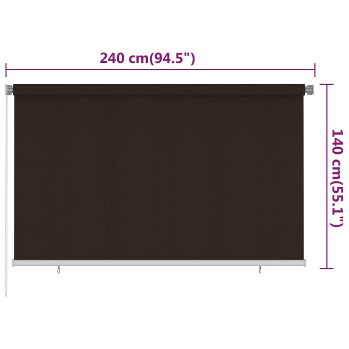 Jaluzea tip rulou de exterior, maro, 240x140 cm, HDPE WALTI